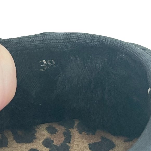 P448 Laby Slip-On Black Quilted Slippers, Size 38 (US 7.5) WORN ONCE - Picture 9 of 9